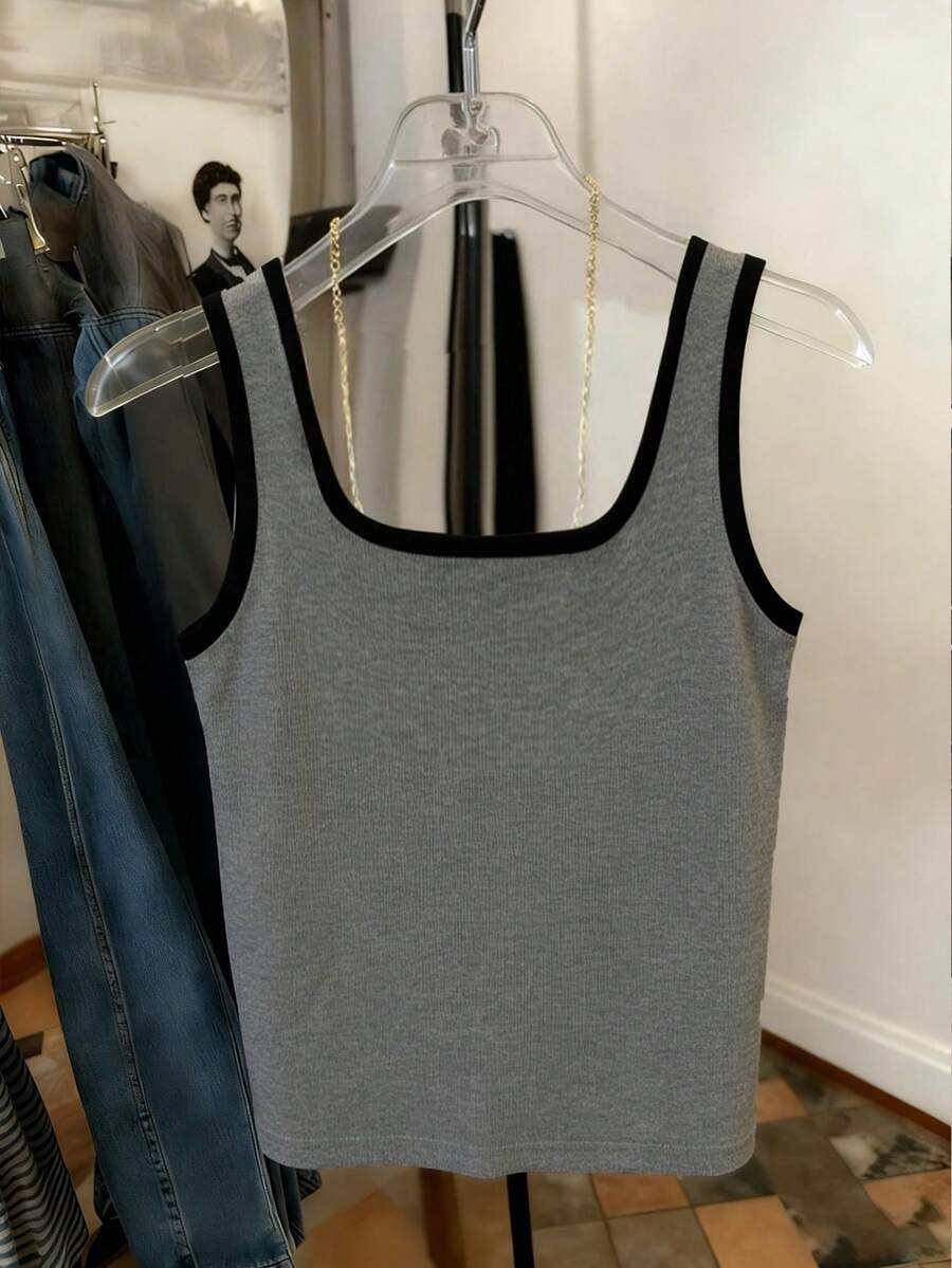 Resyla Striped Regular Fit Women's Sleeveless Crew Neck Tank Top