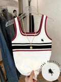 Resyla Striped Regular Fit Women's Sleeveless Crew Neck Tank Top