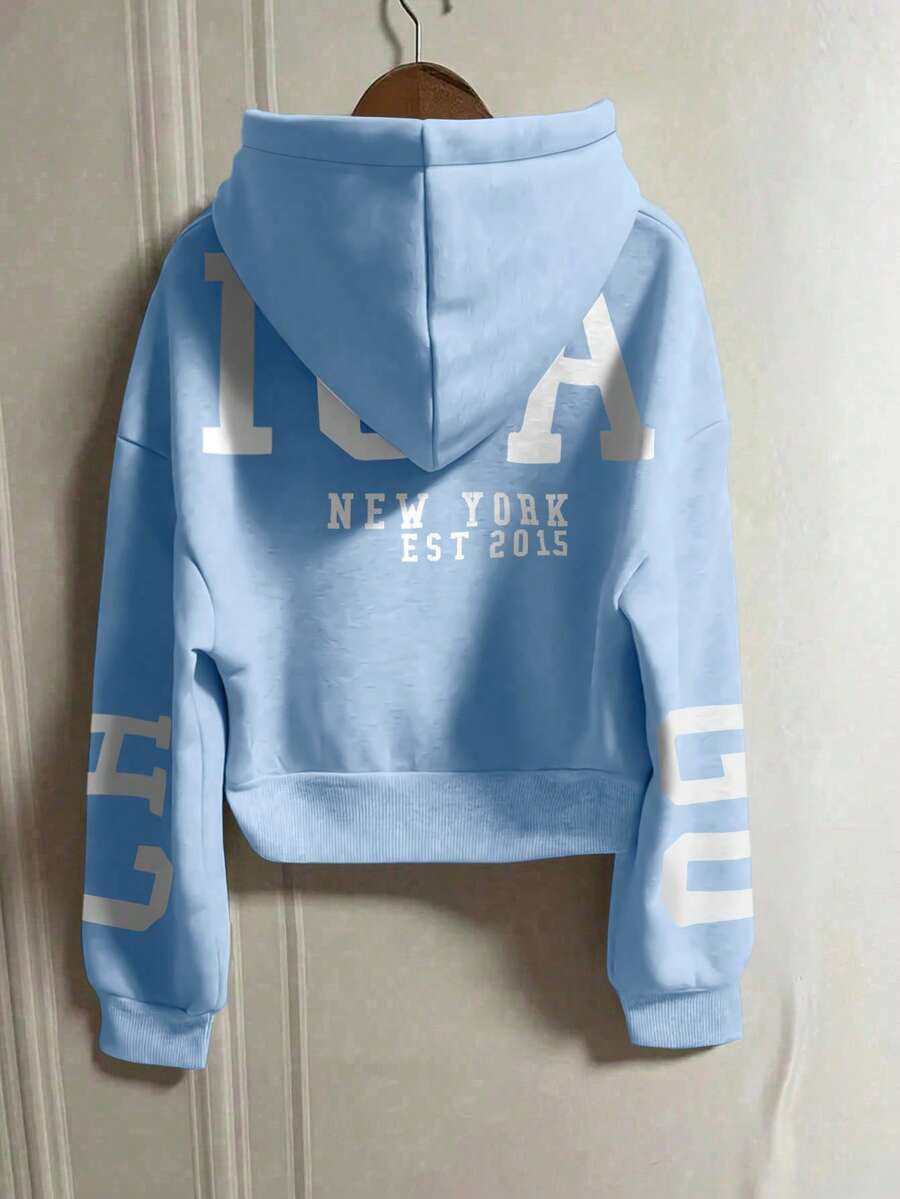 INAWLY Hooded Thermal Lined Sweatshirt, Autumn/Winter Short Loose Jacket,Ladies Spring/Fall Casual Pocket,Zipper Three Quarter Length Sleeve Hooded Oversized Regular Apricot Drop Shoulder Zip Up Women Hoodies,Three Quarter Sleeve Tops Graduation,Back To School Outfits,Graduation,Teacher Outfits For Women,Back To School Pullover