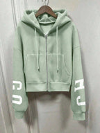 INAWLY Hooded Thermal Lined Sweatshirt, Autumn/Winter Short Loose Jacket,Ladies Spring/Fall Casual Pocket,Zipper Three Quarter Length Sleeve Hooded Oversized Regular Apricot Drop Shoulder Zip Up Women Hoodies,Three Quarter Sleeve Tops Graduation,Back To School Outfits,Graduation,Teacher Outfits For Women,Back To School Pullover