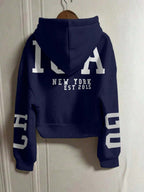 INAWLY Hooded Thermal Lined Sweatshirt, Autumn/Winter Short Loose Jacket,Ladies Spring/Fall Casual Pocket,Zipper Three Quarter Length Sleeve Hooded Oversized Regular Apricot Drop Shoulder Zip Up Women Hoodies,Three Quarter Sleeve Tops Graduation,Back To School Outfits,Graduation,Teacher Outfits For Women,Back To School Pullover
