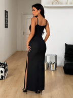 Coolane Women's Spring And Summer For Festival Coquette Daily Wear Going Out Date Night Stretchy Long Dress, Built-In Bra
