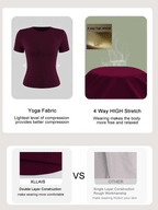 XLLAIS 2025 Model Black Short Sleeve Crew Neck Solid Color Basic Fitted Casual T-Shirt For Women, Summer