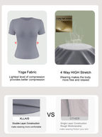 XLLAIS 2025 Model Black Short Sleeve Crew Neck Solid Color Basic Fitted Casual T-Shirt For Women, Summer