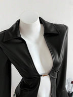 Elamini Women's New Sexy V-Neck Long Sleeve Blouse, Metal Hook Closure And Ruffle Sleeve Design. Striped Print Ruffle Sleeve Shirt, Long Sleeve Top