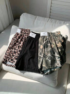 Comfortcana 3pcs Comfortable Women's Short Length Casual Shorts In Woven Fabric For Everyday Looks Shorts Pack Camo Print Shorts