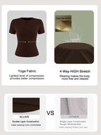 XLLAIS 2025 Model Black Short Sleeve Crew Neck Solid Color Basic Fitted Casual T-Shirt For Women, Summer