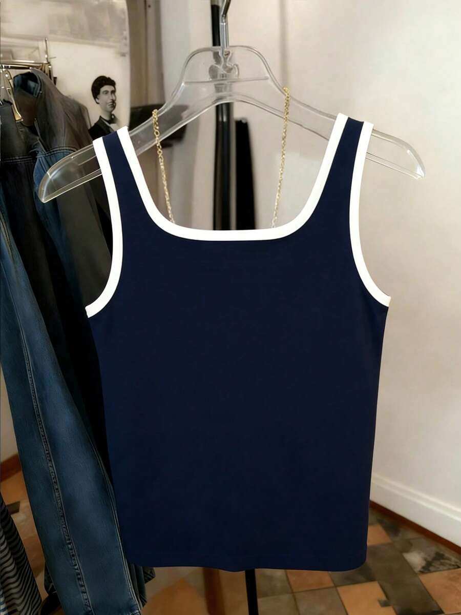 Resyla Striped Regular Fit Women's Sleeveless Crew Neck Tank Top