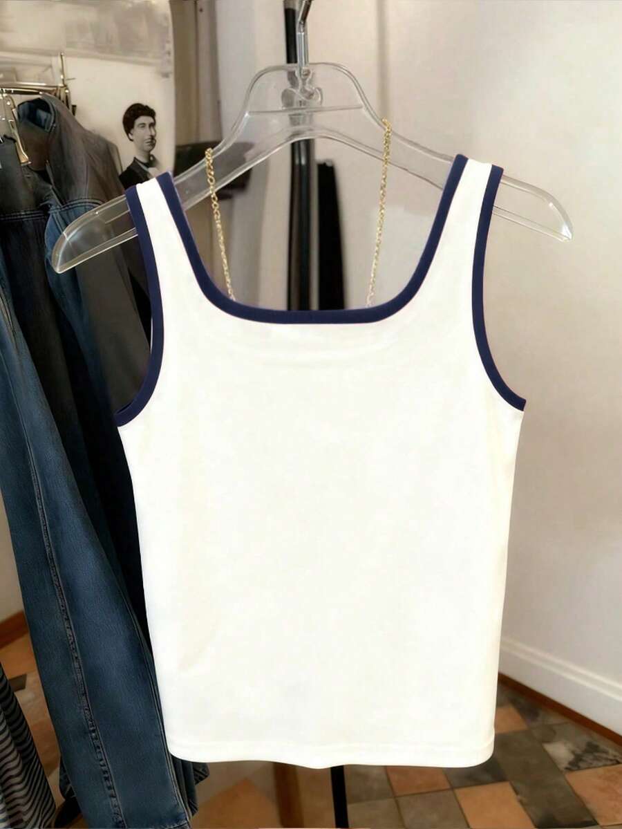 Resyla Striped Regular Fit Women's Sleeveless Crew Neck Tank Top