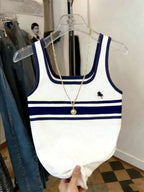 Resyla Striped Regular Fit Women's Sleeveless Crew Neck Tank Top