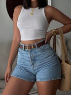 Women's Fashionable Casual Stretchy Denim Shorts