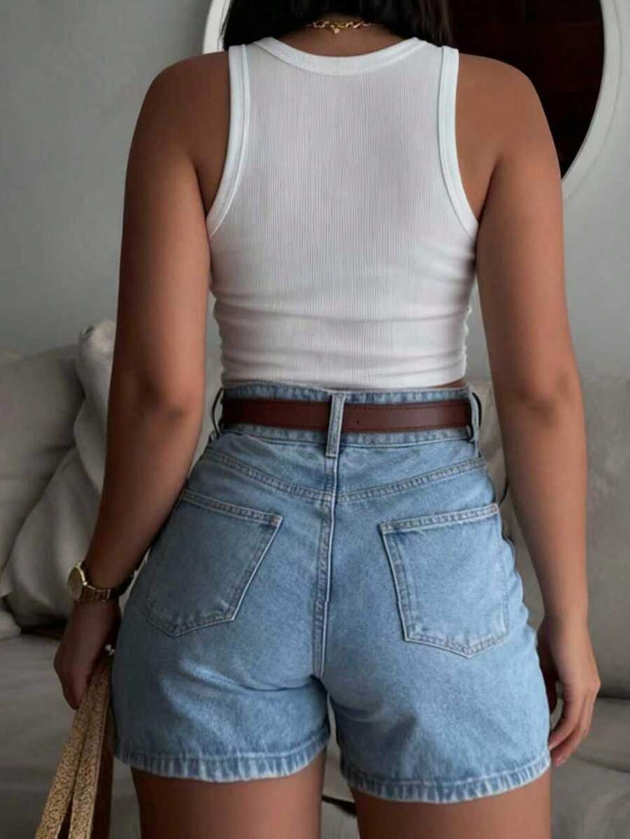 Women's Fashionable Casual Stretchy Denim Shorts