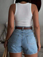 Women's Fashionable Casual Stretchy Denim Shorts