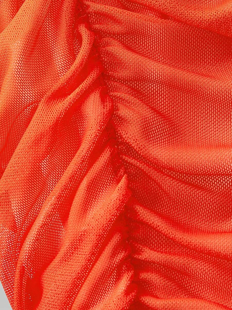 SHEIN MOD Women's Ombre Ruched Bodycon Mid-Length One Shoulder Mesh Dress,Fall / Winter, Autumn Clothes For Women,Thanksgiving,Dress, Party,Wedding,Wedding Guest Party Dress ,Elegant Dresses For Ladies,Pink,Frenchy Vacay Dress,Terrace Chill,Glamour Dress,Tea Chat Elegance Dress,Chic Autumn,Fall New Style Women, One Shoulder Dresses, Sunset Color Outfit,Women's Sexy Gradient One Shoulder Mesh Midi Bodycon Dress