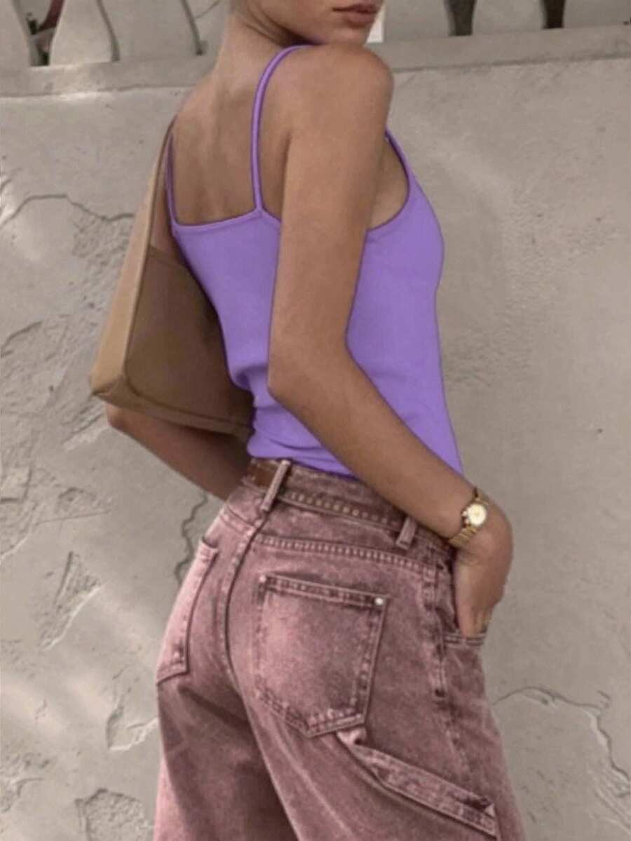Zyxie Women's Casual Versatile Solid Color Slim Fit Camisole