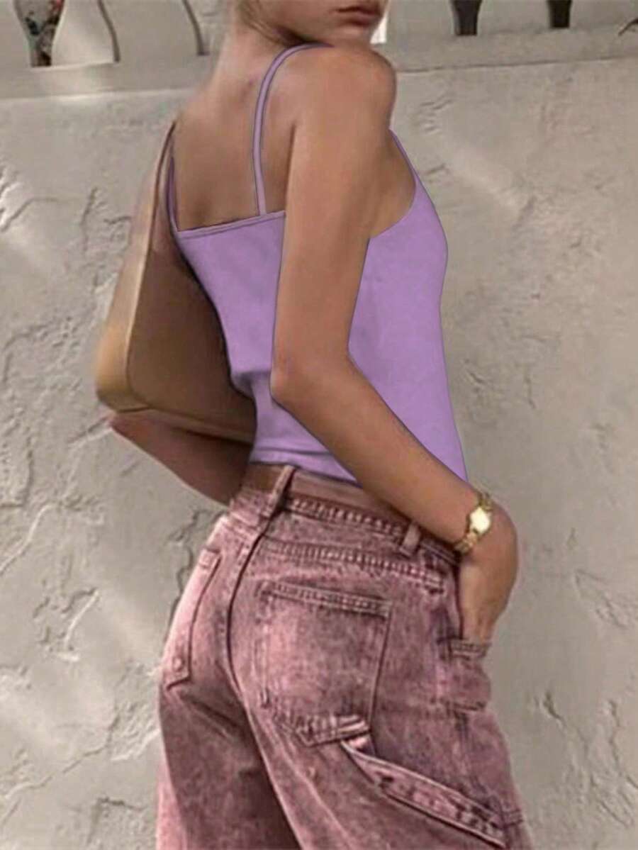 Zyxie Women's Casual Versatile Solid Color Slim Fit Camisole
