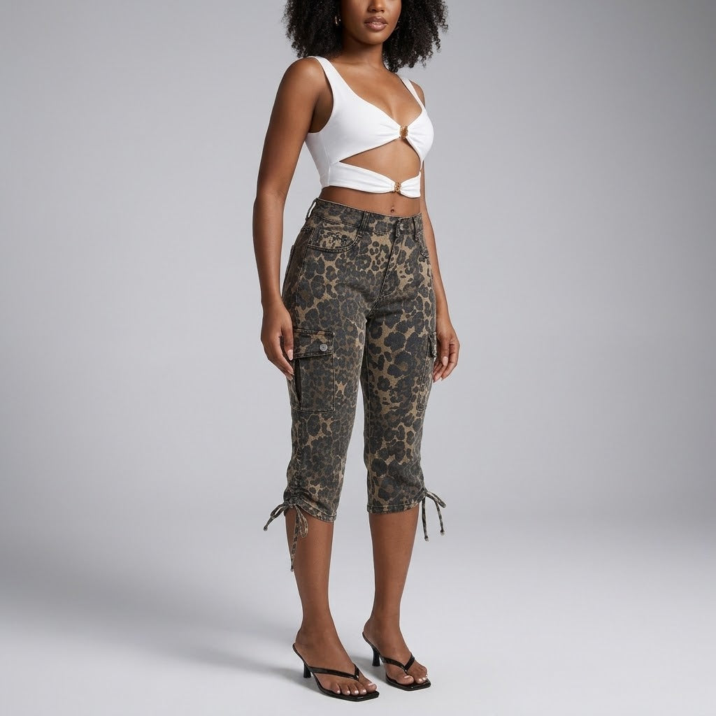 Farrah | Drawstring Denim Pants