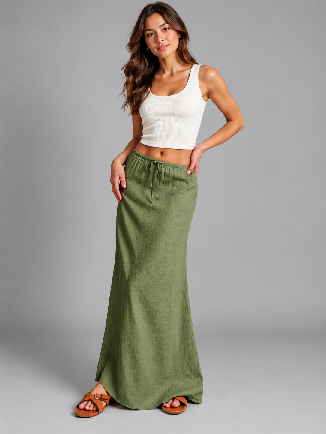Dora | Tie-Waist Maxi Skirt