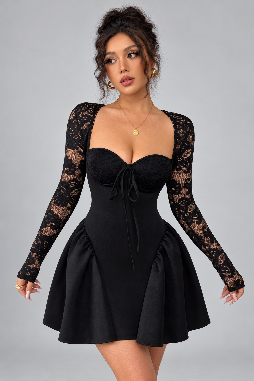 Una | Lace Princess Mini Dress