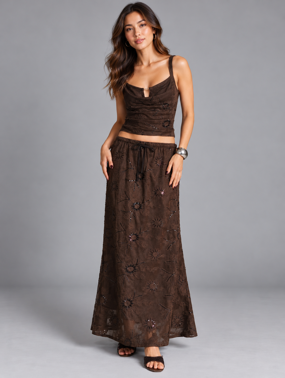 Dora | Tie-Waist Maxi Skirt