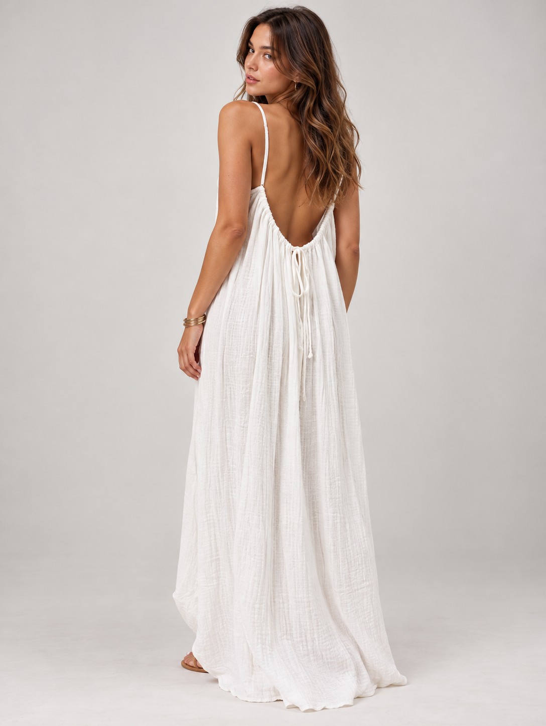 Brielle | Open-Back Maxi Slip Dress