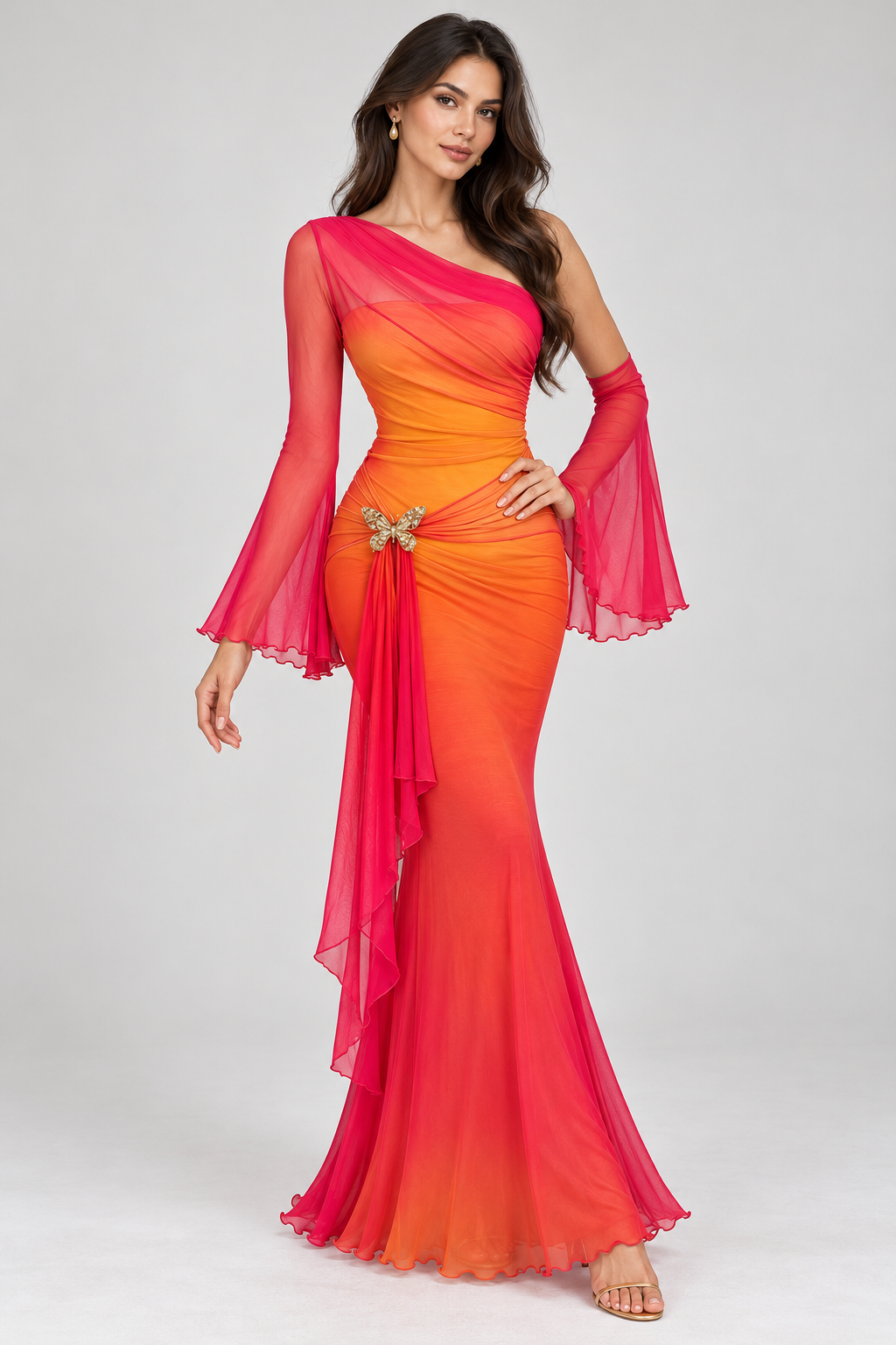 Lyra | Metallic Ombre Dress