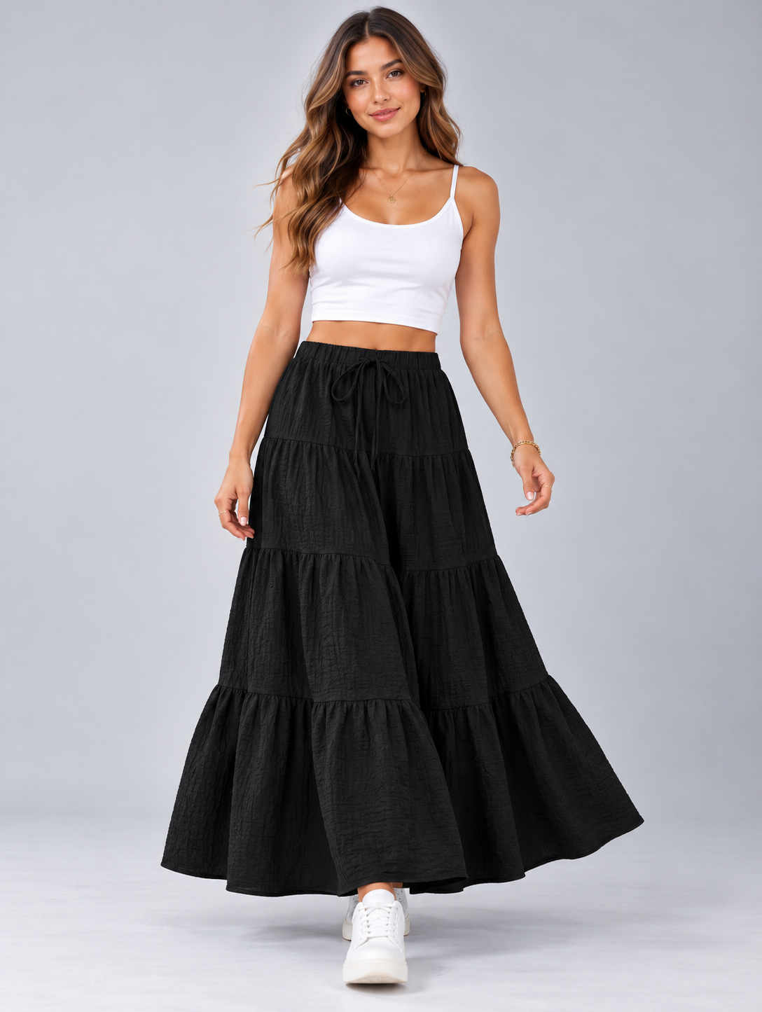 Celia | Ruffled Maxi Skirt