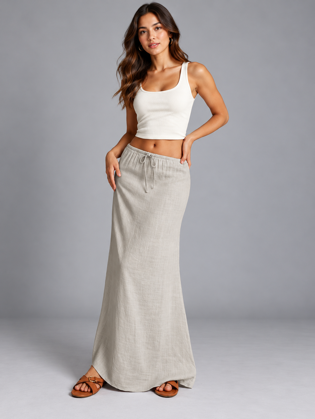 Dora | Tie-Waist Maxi Skirt