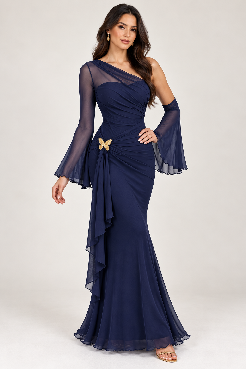 Lyra | Metallic Ombre Dress