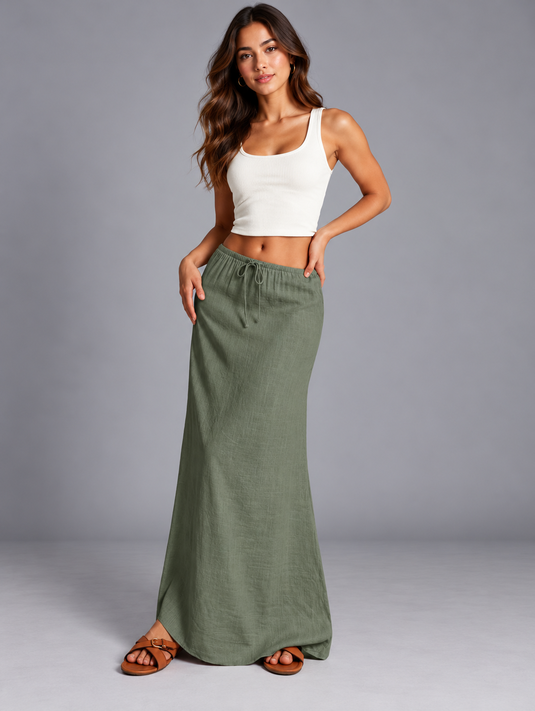 Dora | Tie-Waist Maxi Skirt