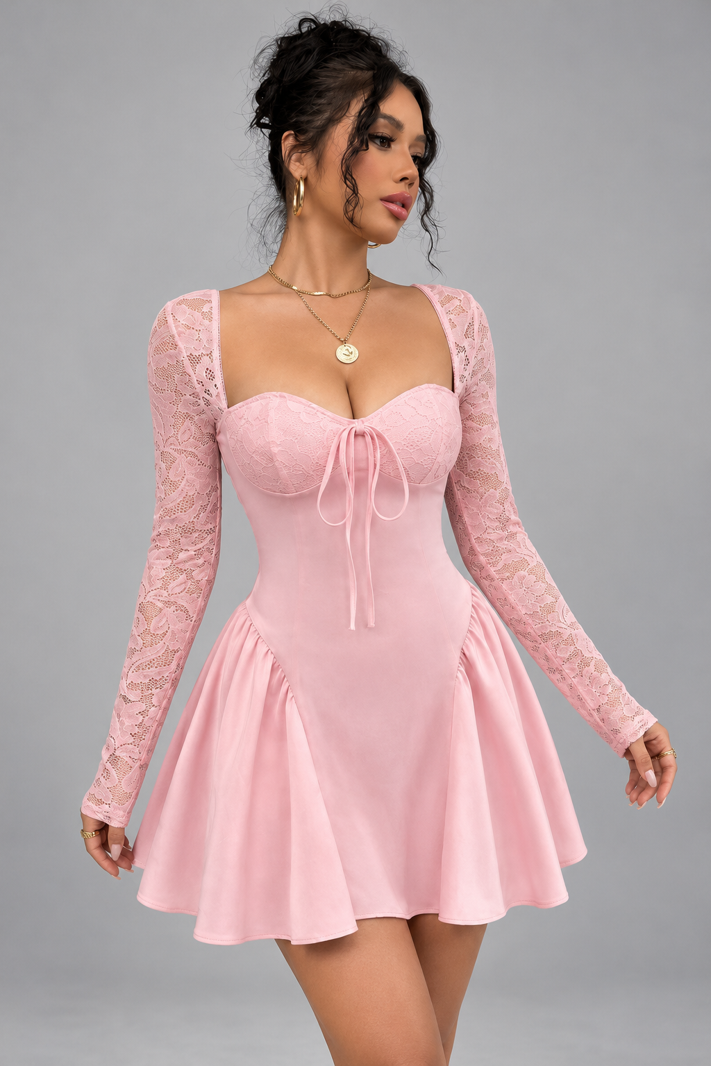 Una | Lace Princess Mini Dress