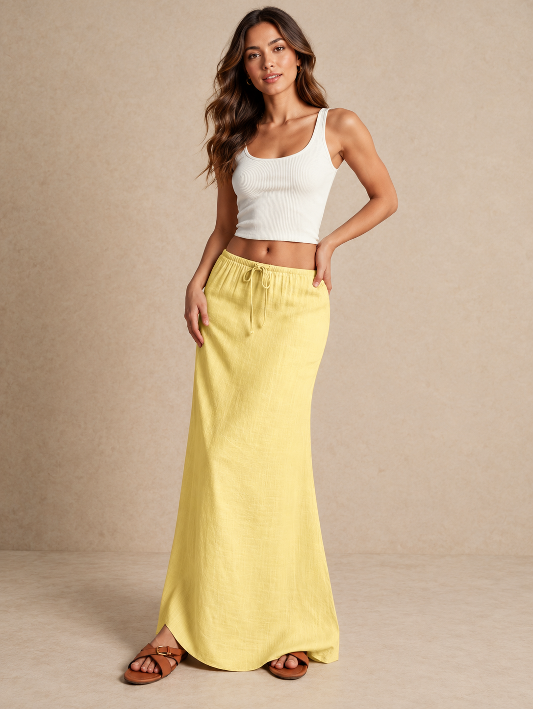 Dora | Tie-Waist Maxi Skirt