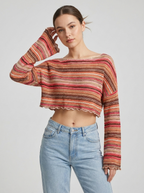 Bea | Curve Cropped Knit Tee