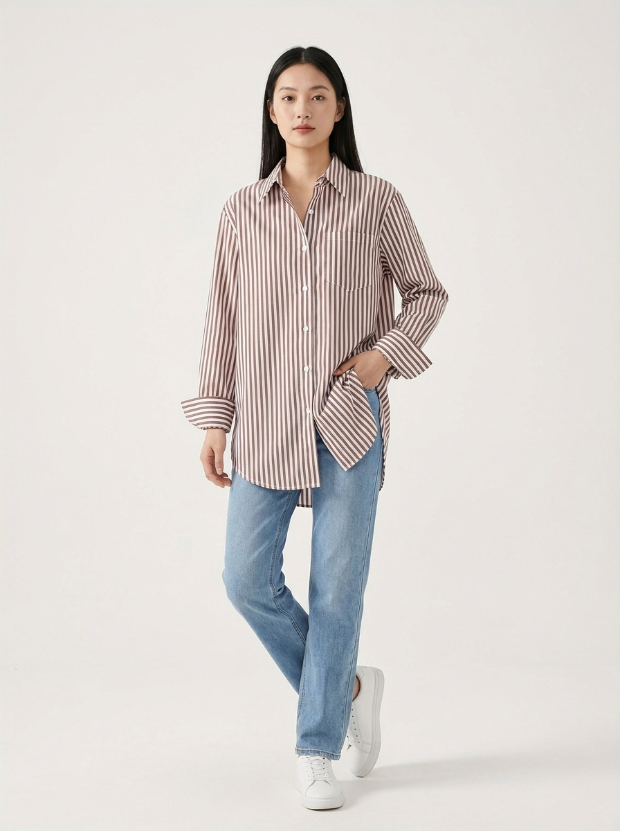 Blythe | Striped Button-Up Shirt