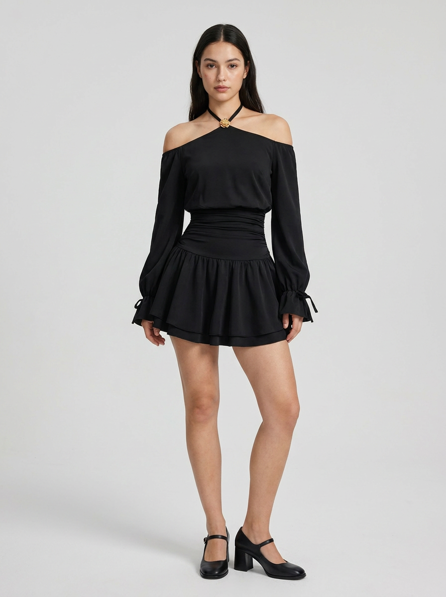 Toni | French Off-Shoulder Dress