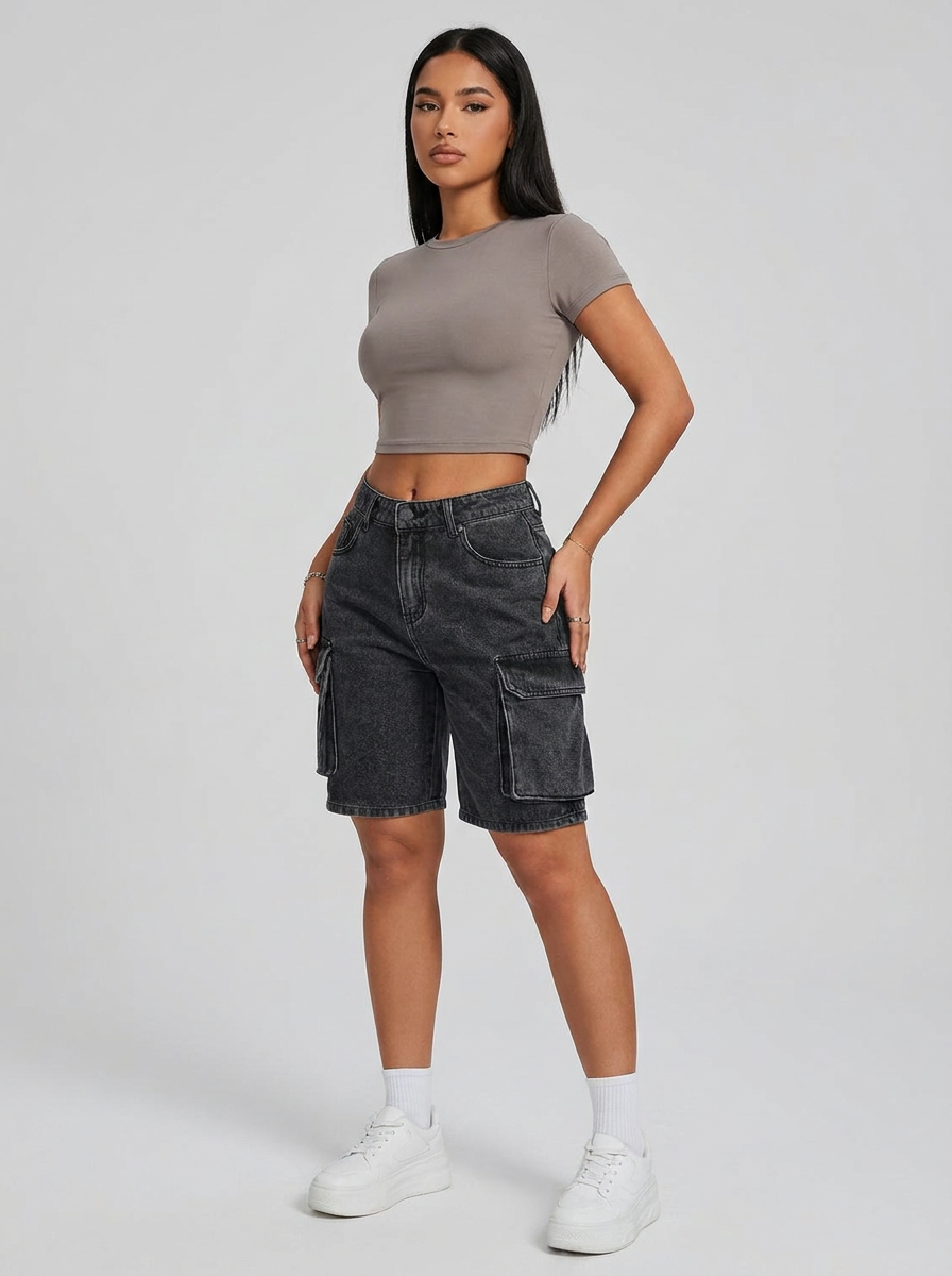 Jordan | Washed Denim Shorts