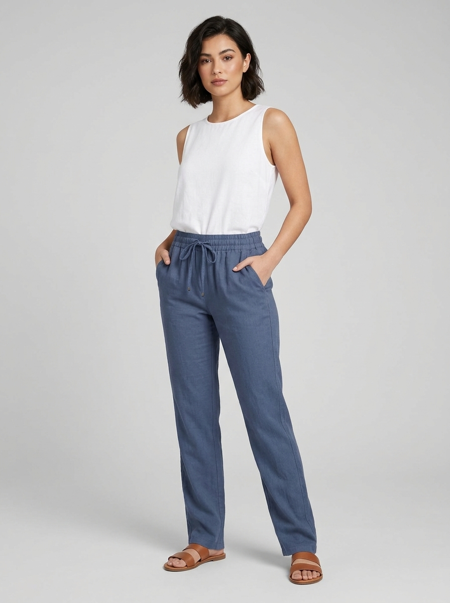 Nina | Linen Wide-Leg Pants